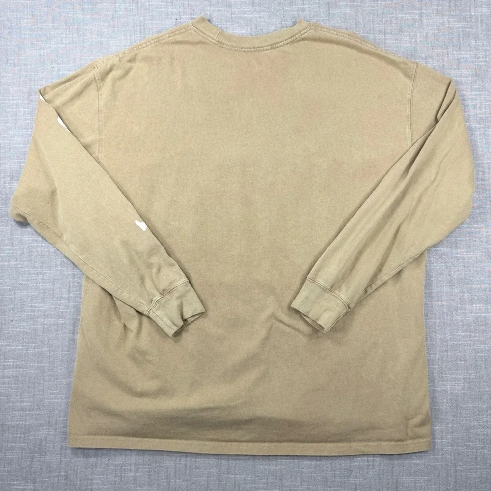 Nike My Nike Friends Graphic Long Sleeve T-Shirt Tan Khaki XXL Mens Just Do It